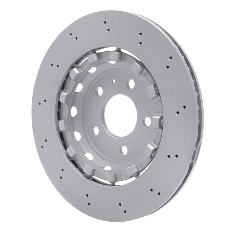 Audi RS5 Sportback Brake Rotor (1) - Rear - R1 Concepts - Drilled Carbon Alloy GeoMET - `18-`25